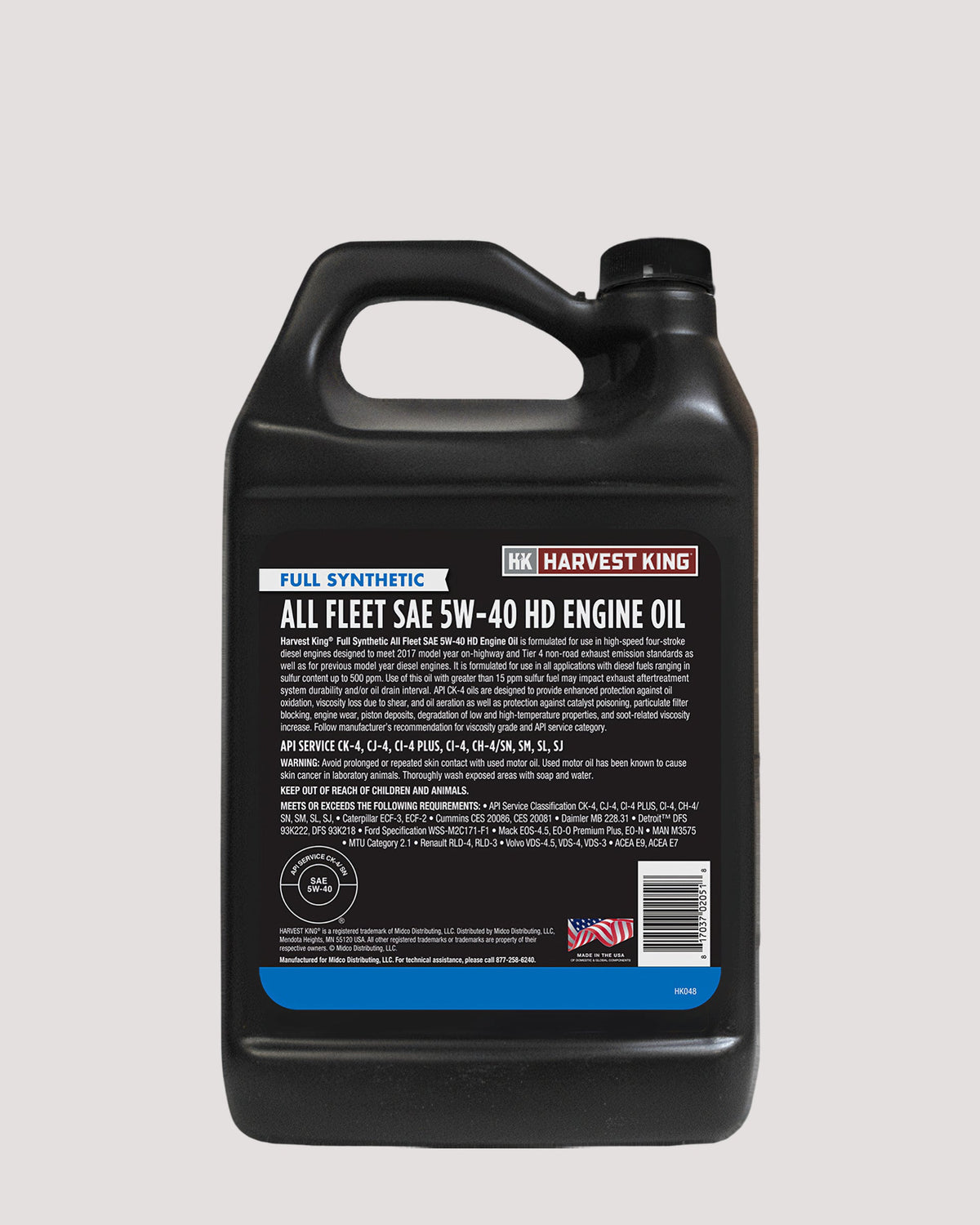Full Synthetic All Fleet SAE 5W-40 Heavy Duty Engine Oil
