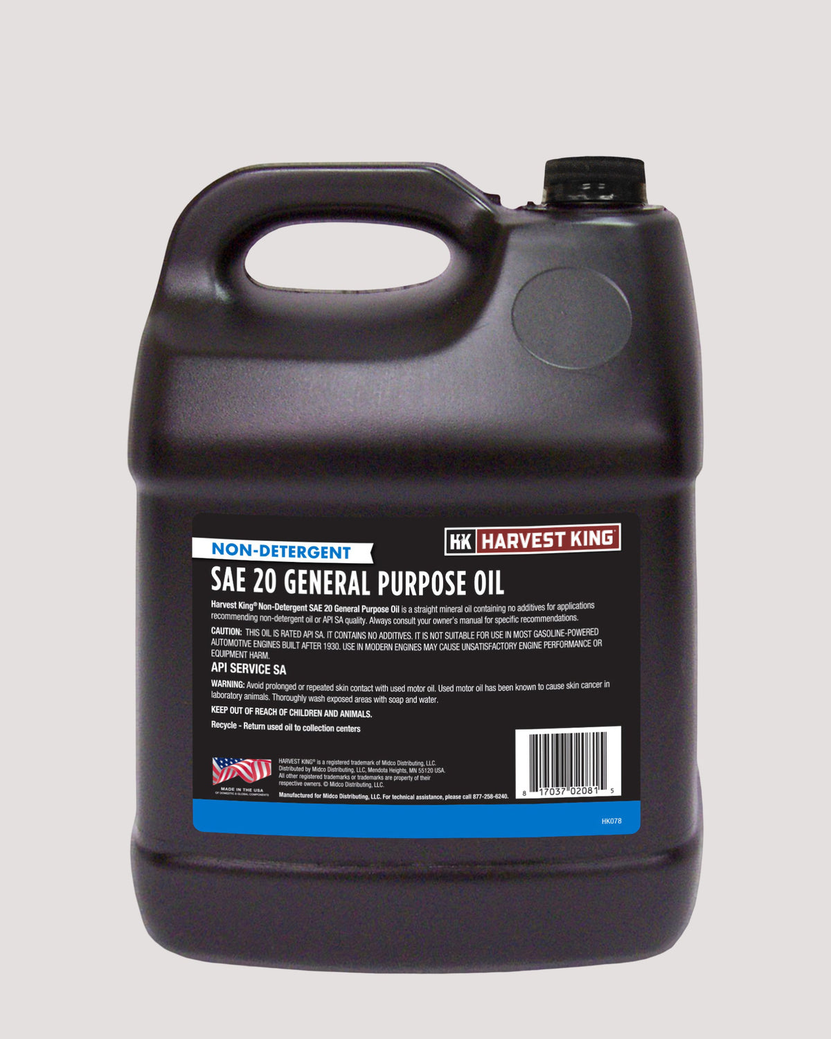 Non-Detergent SAE 20 General Purpose Oil