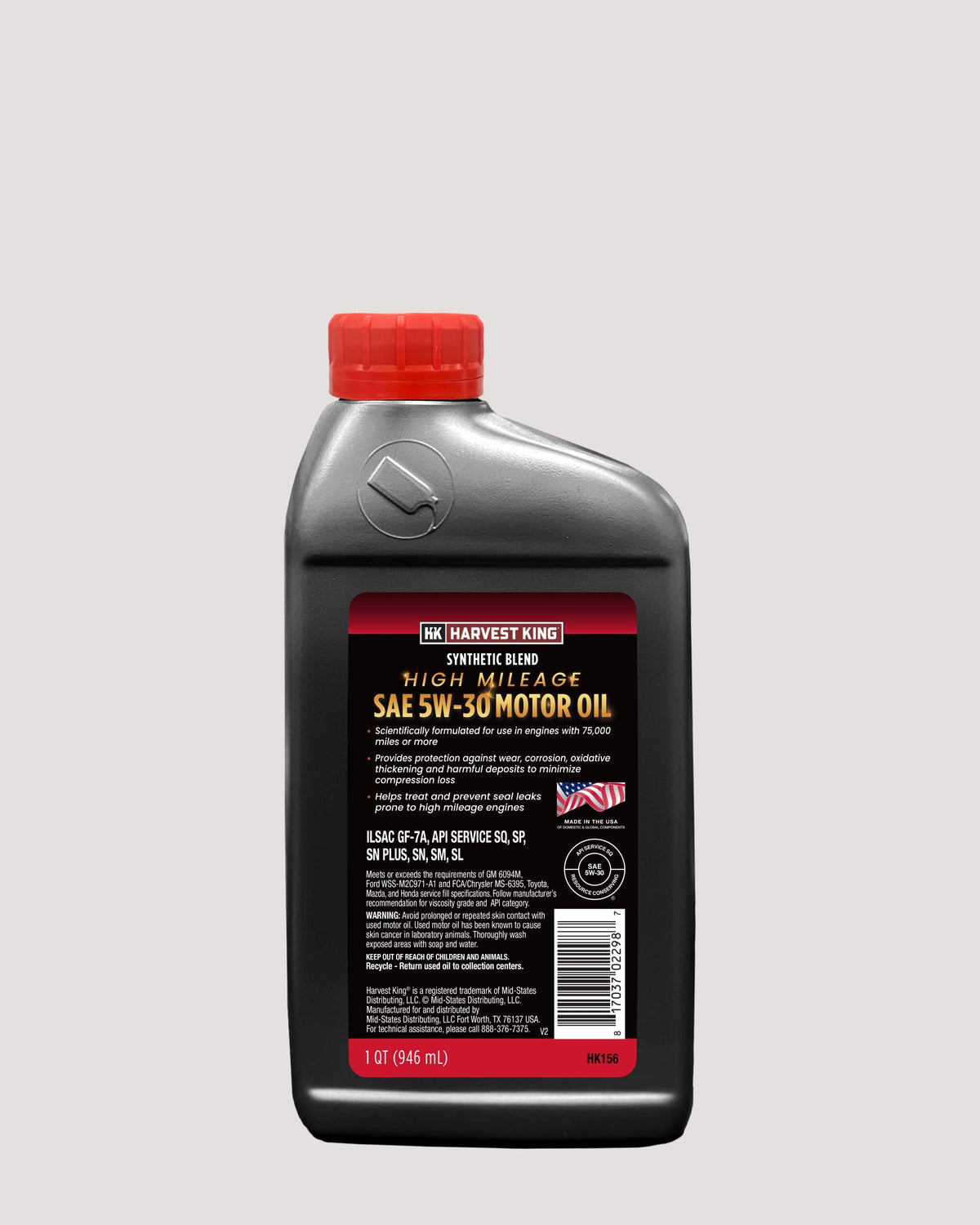 Synthetic Blend High Mileage SAE 5W-30 Motor Oil