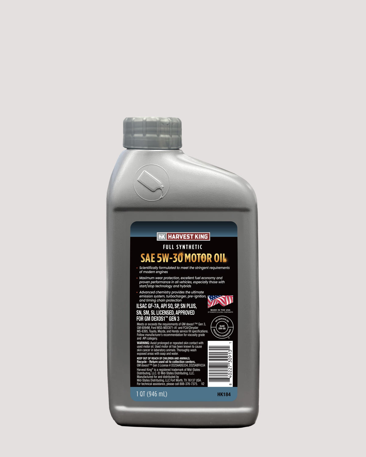 Full Synthetic SAE 5W-30 GM Dexos1™ Gen 3 Motor Oil