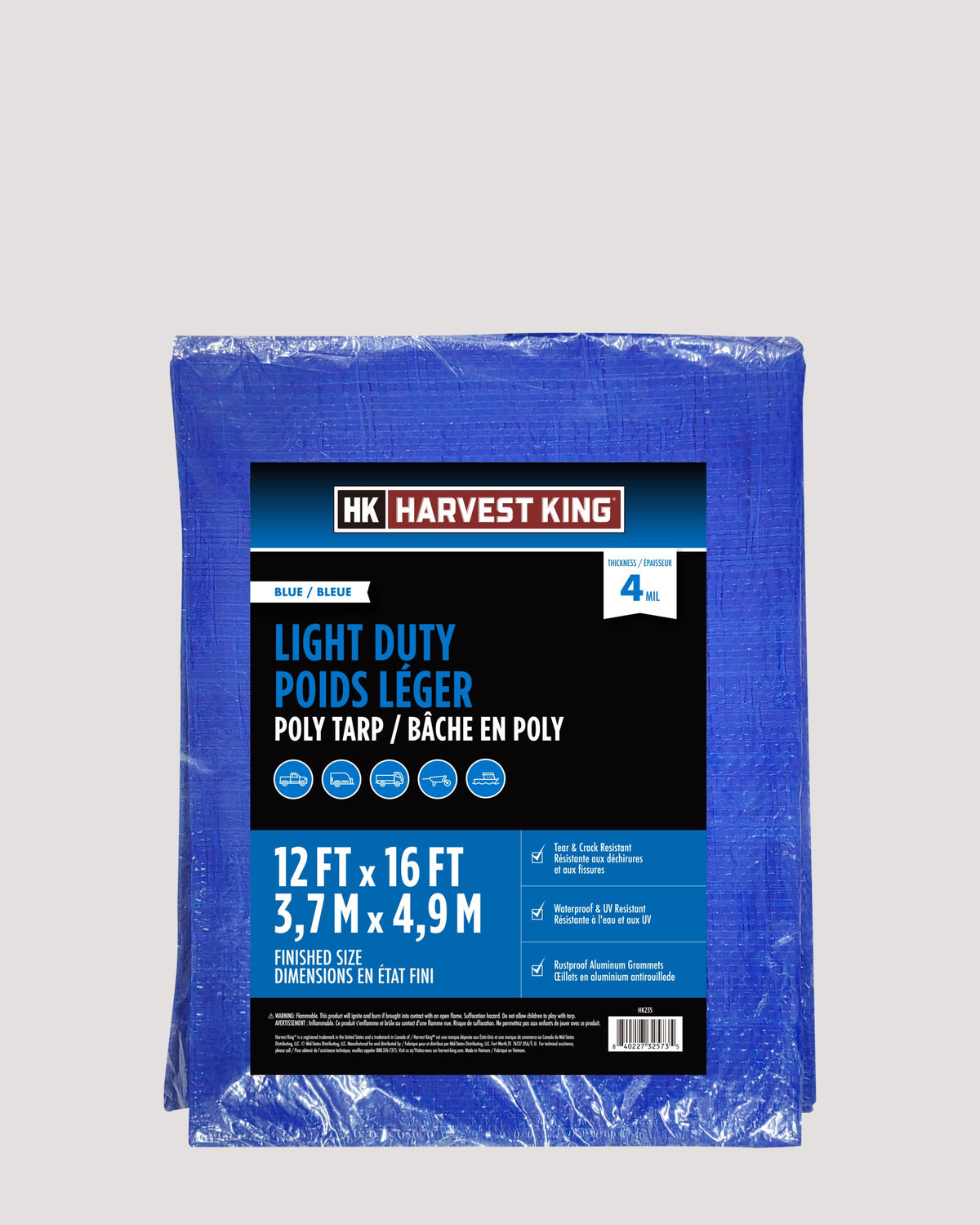 Blue Light Duty Poly Tarp