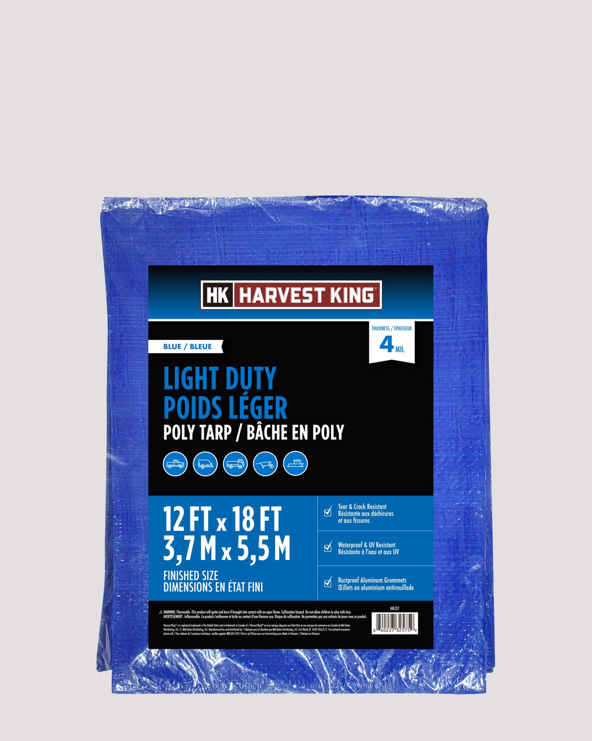 Blue Light Duty Poly Tarp