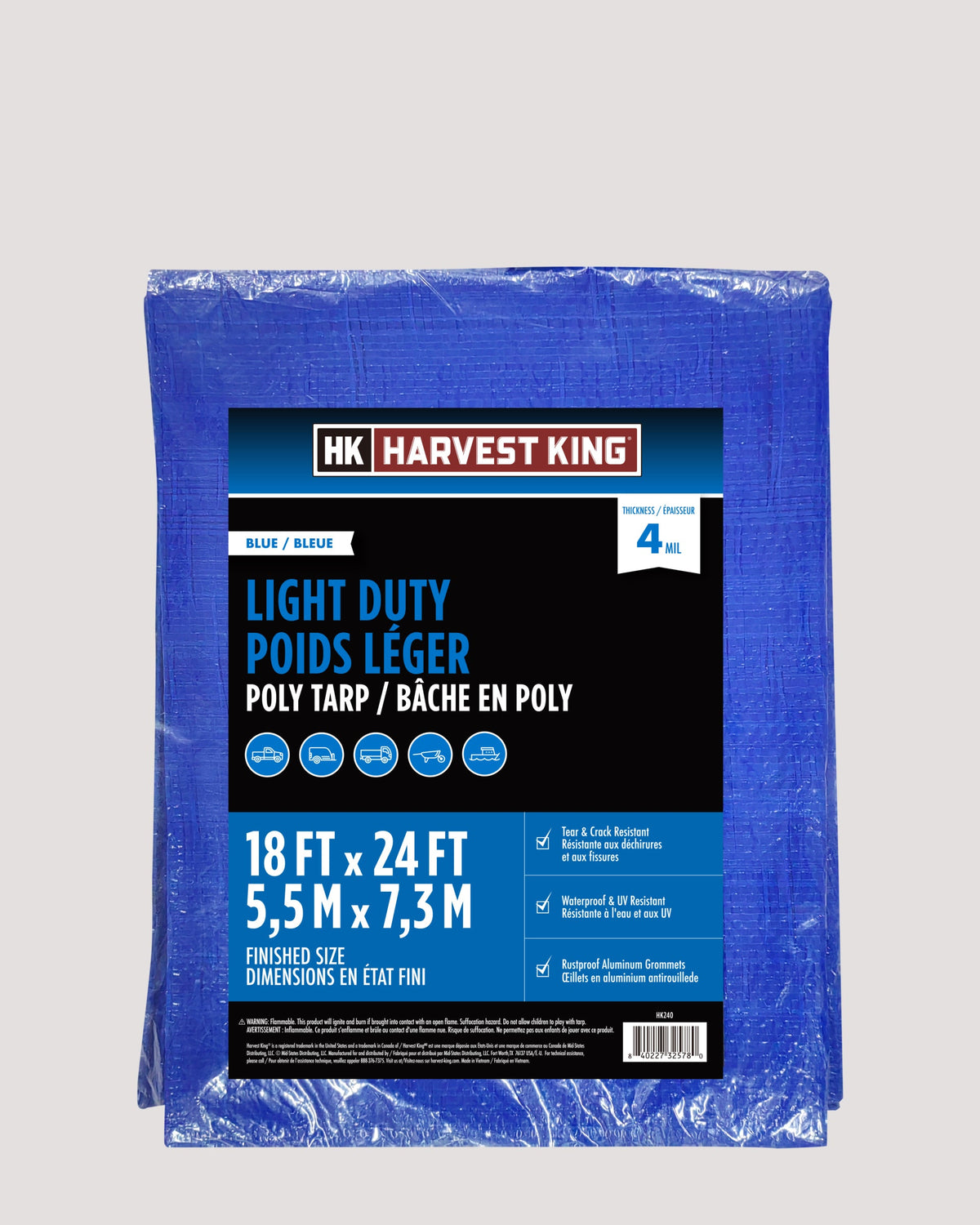 Blue Light Duty Poly Tarp