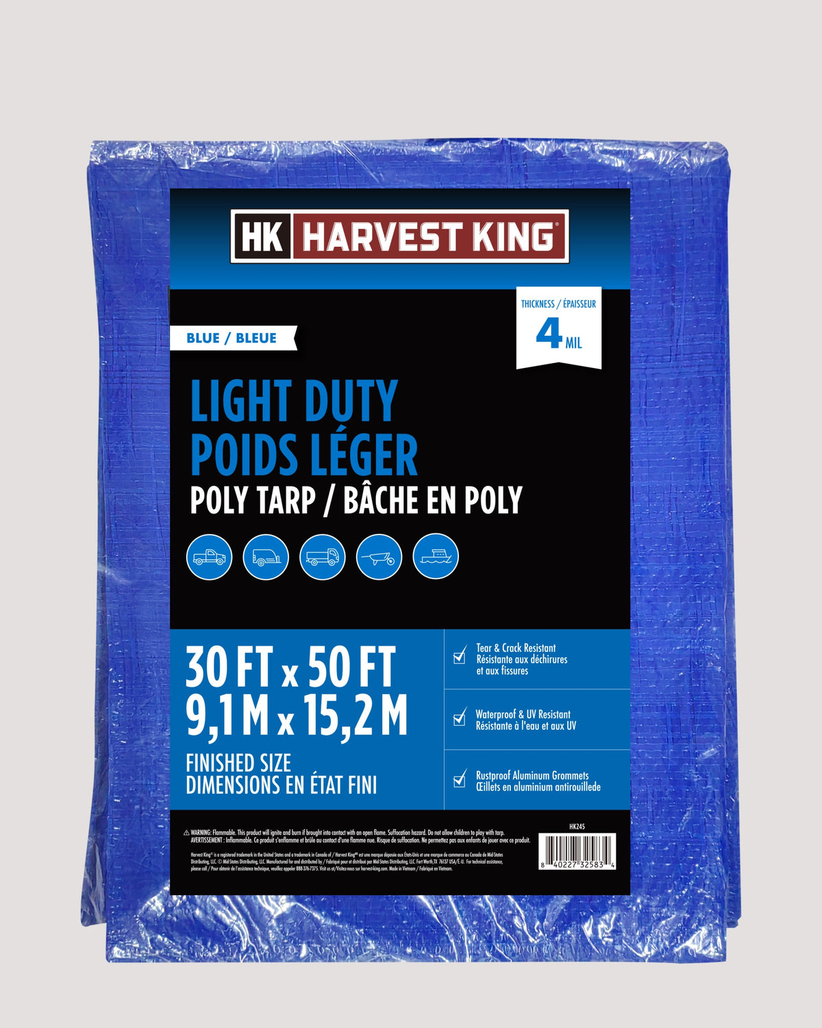 Blue Light Duty Poly Tarp