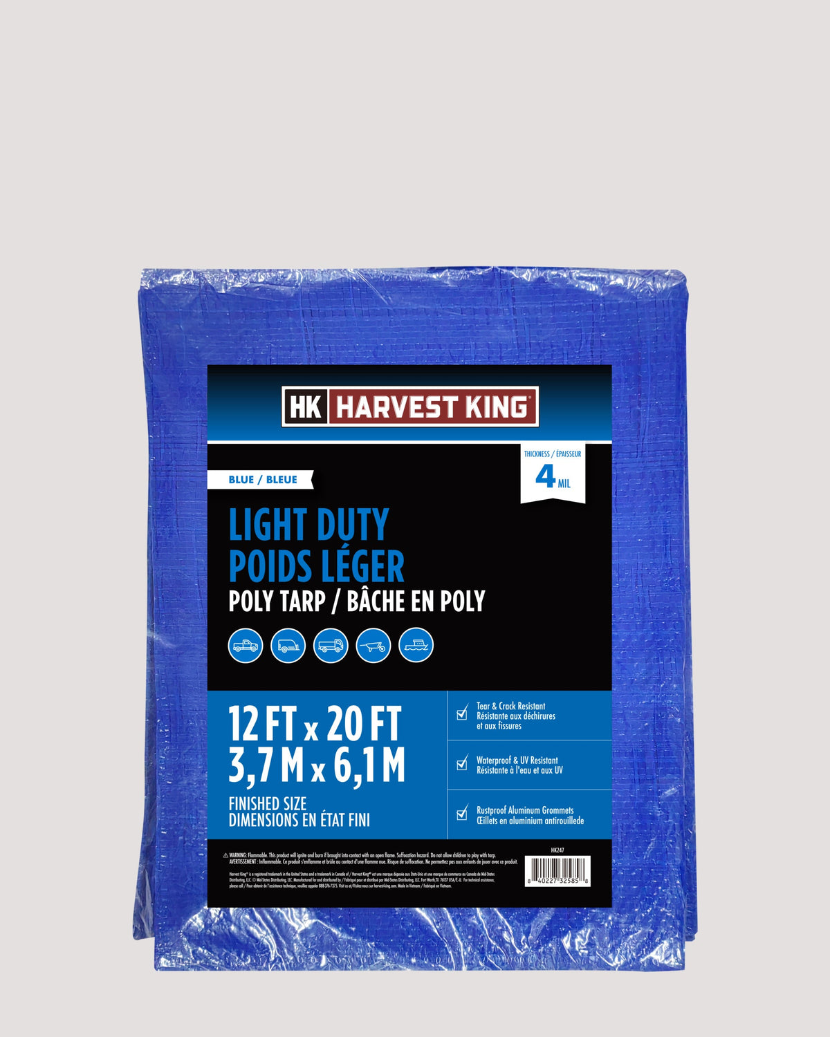 Blue Light Duty Poly Tarp