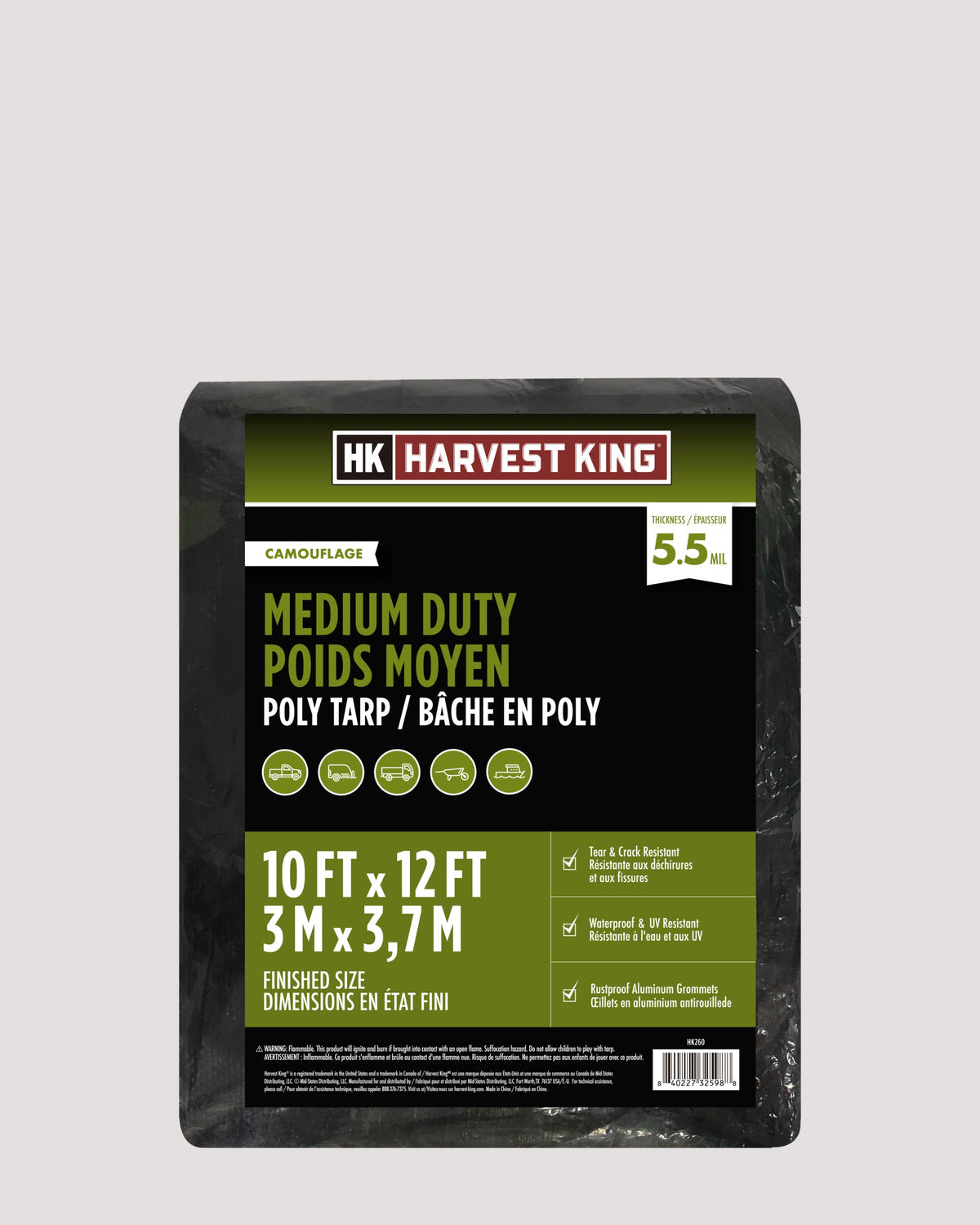 Camouflage Medium Duty Poly Tarp