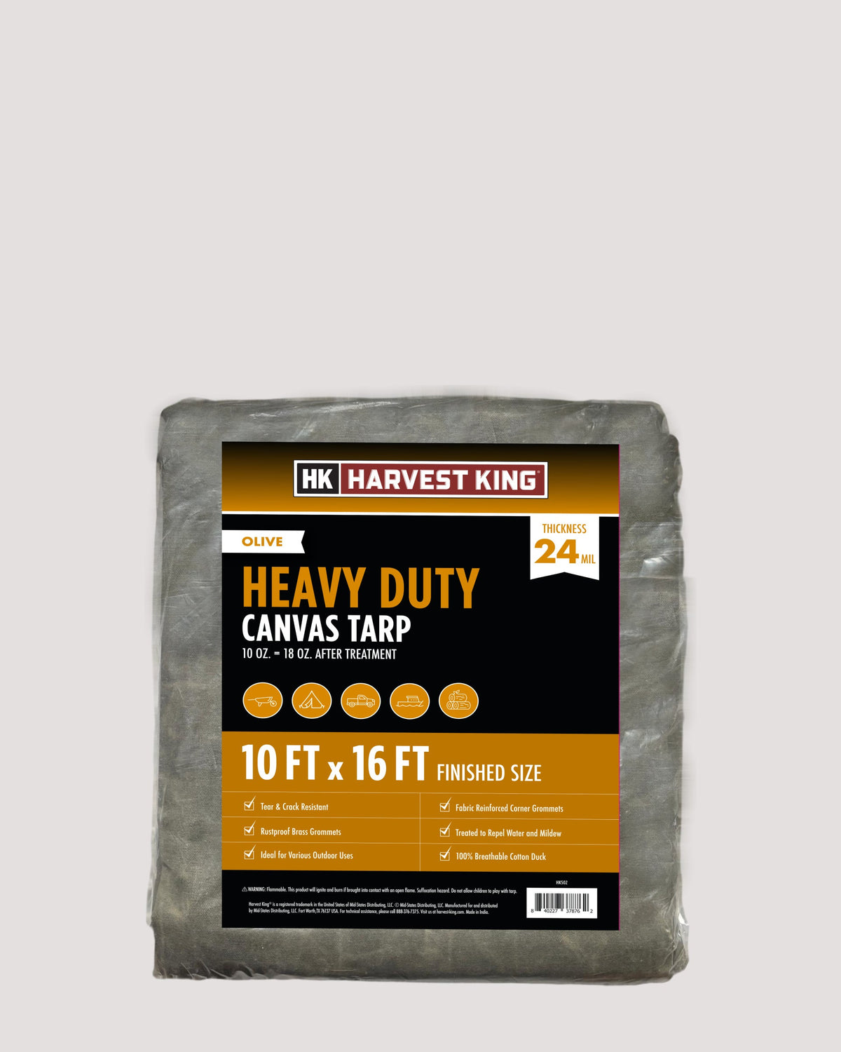 Heavy Duty Canvas Tarp
