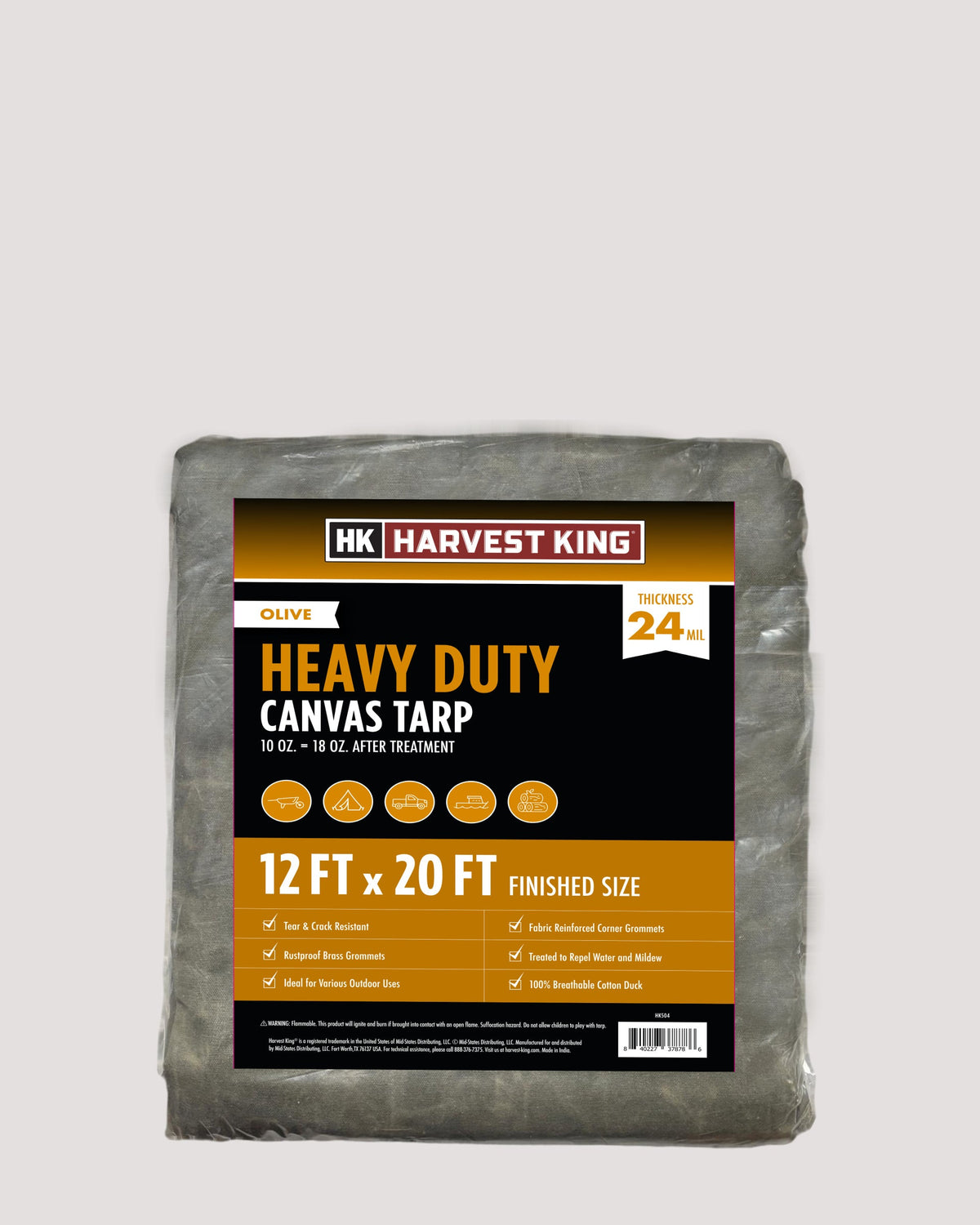 Heavy Duty Canvas Tarp