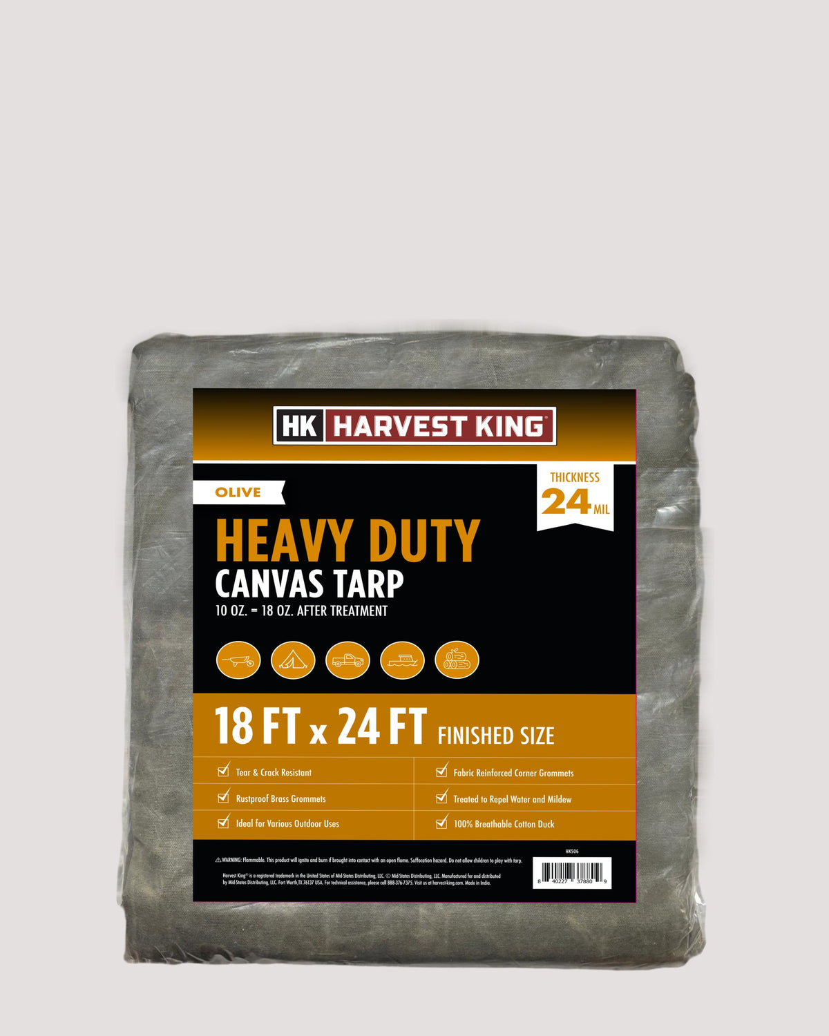 Heavy Duty Canvas Tarp