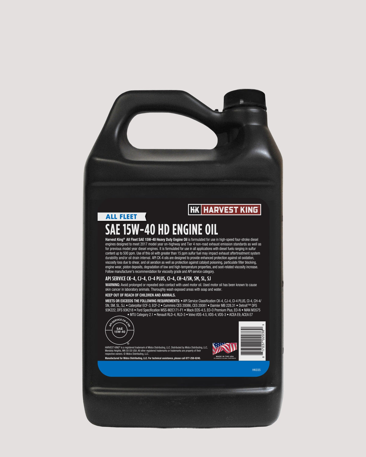 All Fleet SAE 15W-40 Heavy Duty Engine Oil