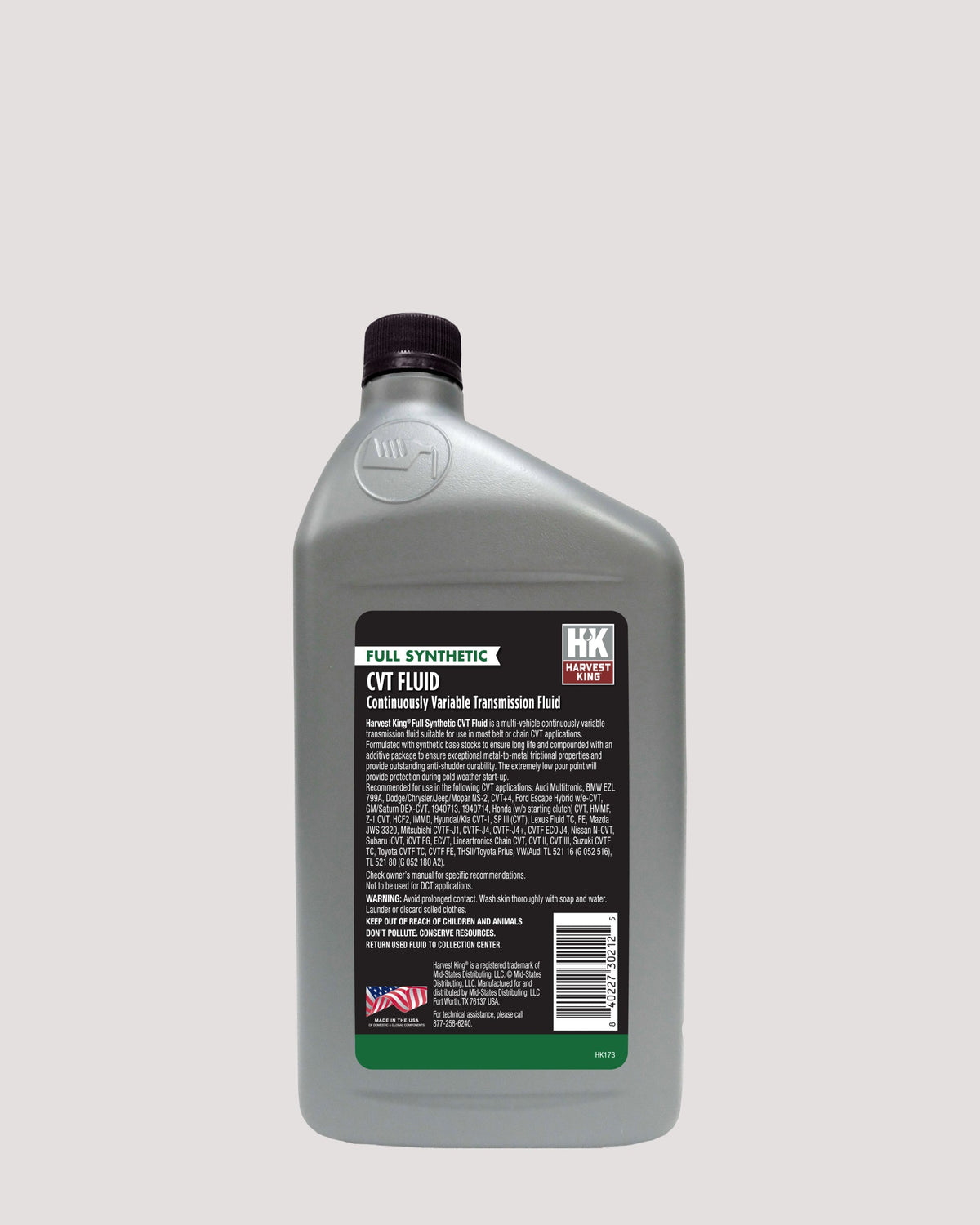 Full Synthetic Continuously Variable Transmission (CVT) Fluid
