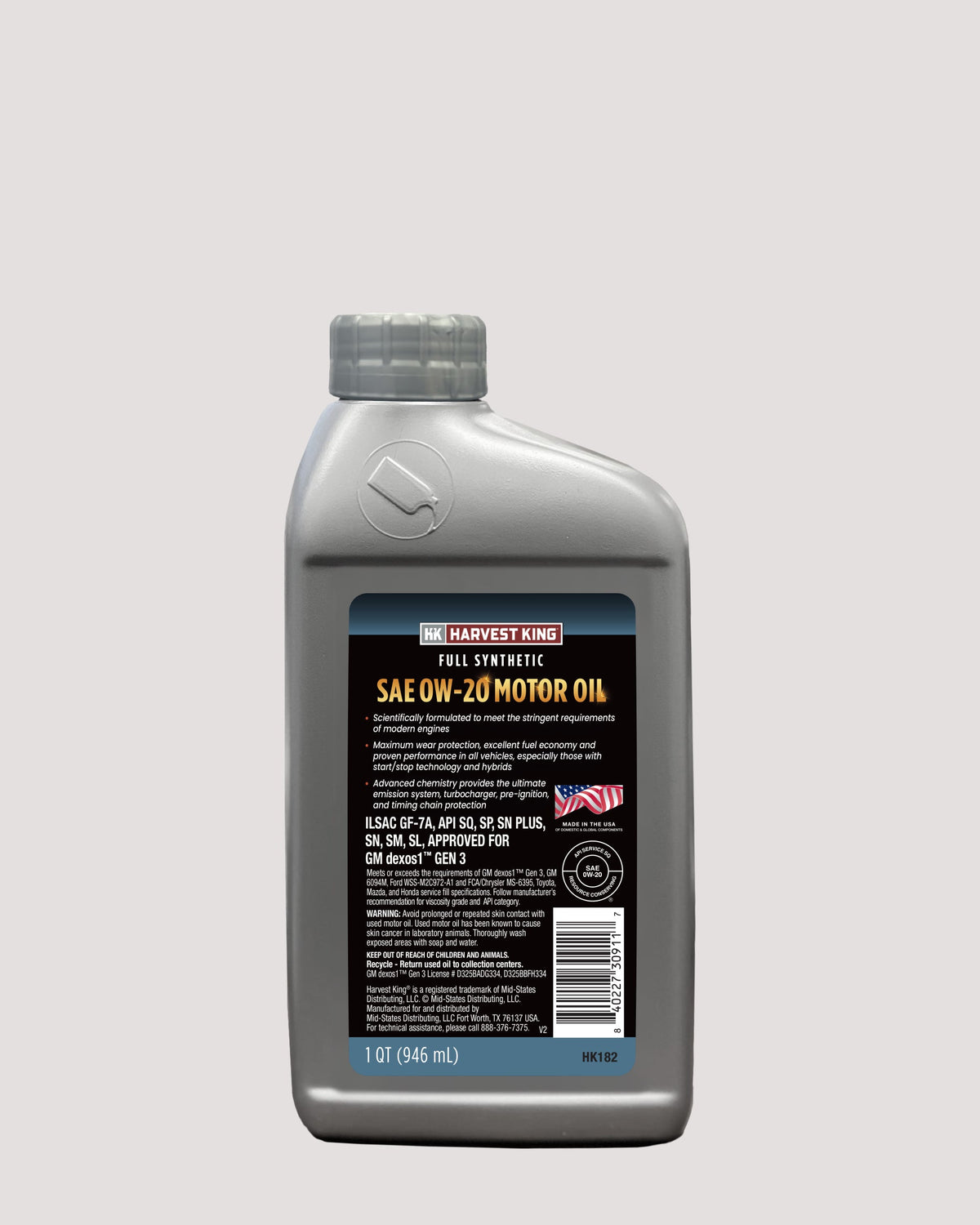 Full Synthetic SAE 0W-20 GM Dexos1™ Gen 3 Motor Oil